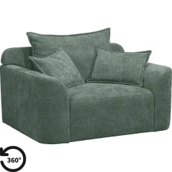 Draaibare Loveseat Elsa - stof Eden - saliegroen