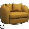Draaibare Loveseat Enzio - stof Elephant - okergeel