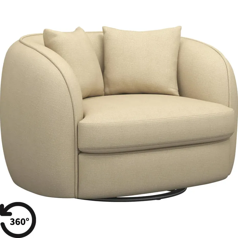 Draaibare Loveseat Enzio - stof Elephant - beige