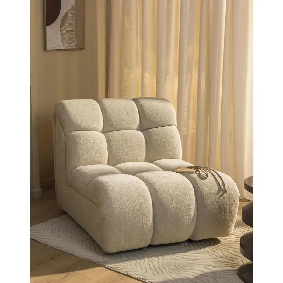 Draaifauteuil Beau - stof Raven - beige