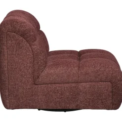 Draaifauteuil Beau - stof Raven - wijnrood