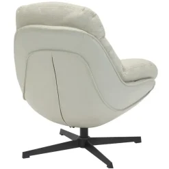 Draaifauteuil Beige - Zithoogte 50cm - Fauteuil Leonne
