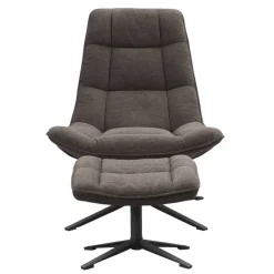 Draaifauteuil Emily - donkerbruin