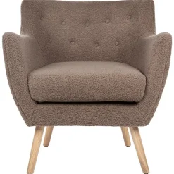 DRAMMEN - Chesterfield fauteuil - Bruin - Bouclé