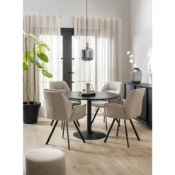 Dressoir Julia - zwart - 86x156x40 cm