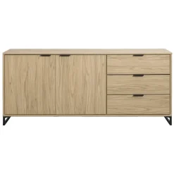 Dressoir Lucca - eikenkleur - 82x185x48 cm