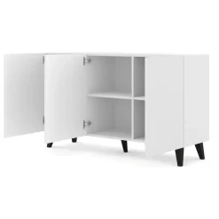 Dressoir Ravenna PC 150 3D glanzend wit (fronten) deuren gefreesd