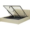DREUX - Bed met opbergruimte - Beige - 160 x 200 cm - Polyester