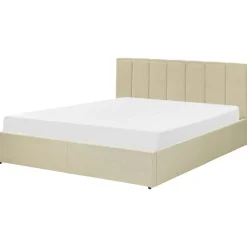 DREUX - Bed met opbergruimte - Beige - 160 x 200 cm - Polyester