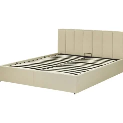 DREUX - Bed met opbergruimte - Beige - 160 x 200 cm - Polyester