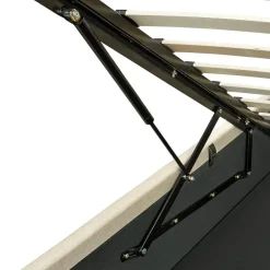 DREUX - Bed met opbergruimte - Beige - 160 x 200 cm - Polyester