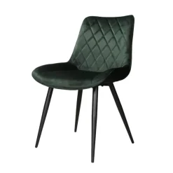 DS4U - Benito 3.0 eetkamerstoel velours - donkergroen