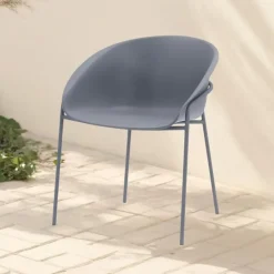 DS4U - Ella kunststof eetkamerstoel - grijs