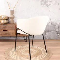 DS4U - Elza eetkamerstoel boucle wit