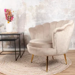 DS4U - Feliz fauteuil velvet champagne/taupe