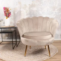 DS4U - Feliz fauteuil velvet champagne/taupe