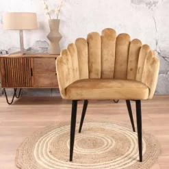 DS4U - Flower eetkamerstoel velvet goud