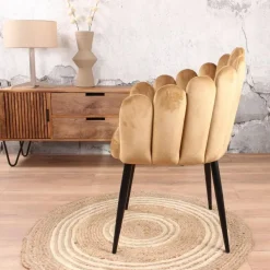 DS4U - Flower eetkamerstoel velvet goud