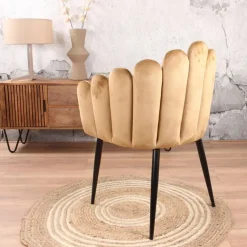 DS4U - Flower eetkamerstoel velvet goud