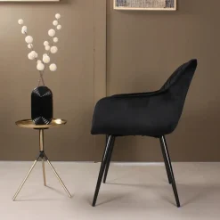 DS4U - Gaby armstoel velvet zwart