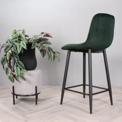 DS4U - Gaby barkruk velvet 65 cm 2.0 - groen