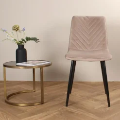 DS4U - Gaby eetkamerstoel velvet champagne