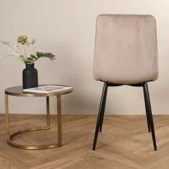 DS4U - Gaby eetkamerstoel velvet champagne