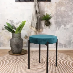 DS4U - Mika velvet kruk petrol