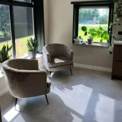 DS4U - Norah fauteuil velvet champagne/taupe