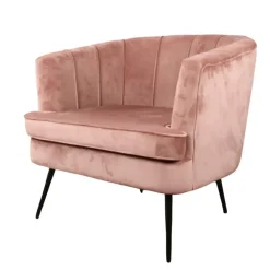 DS4U - Norah fauteuil velvet zalmroze