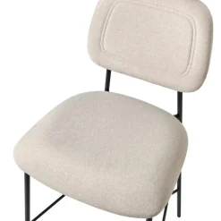 DUETTE - Barkruk set van 2 - Lichtbeige - Fluweel