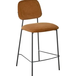 DUETTE - Barkruk set van 2 - Goudbruin - Fluweel