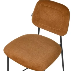 DUETTE - Barkruk set van 2 - Goudbruin - Fluweel