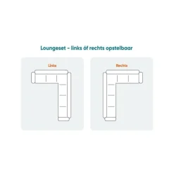 Durban/mindo loungeset - hoekbank - 3-delig