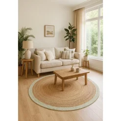 Dutch Lifestyle - Jute - Vloerkleed - 200x200 cm - Beige