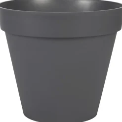 EDA Toscane Bloempot - kunststof - grijs - D40 x H32 cm