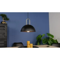 EDI lightCalmaneraHanglamp-E27-Ø32,5cm-Zwart/Geelkoper