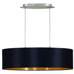 EDI lightMaserlo-Hanglamp-2Lichts-78cm- Zwart,Goud