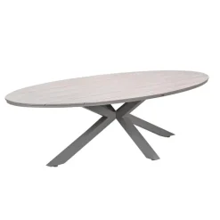 Edison tafel ovaal - 280x140 cm -taupe -light teak Vironwood