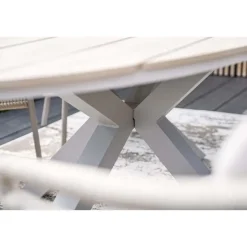 Edison tafel ovaal - 280x140 cm -taupe -light teak Vironwood