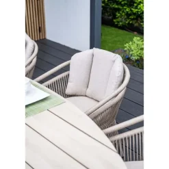 Edison tafel ovaal - 280x140 cm -taupe -light teak Vironwood