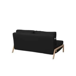 EDLAND - Slaapbank - Zwart - Polyester