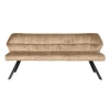 Eetkamerbank Champagne Velvet - Metalen Onderstel