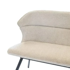 Eetkamerbank Rechthoek - Beige Stof - 160x60x88cm - Avery