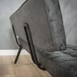 Eetkamerbank Zwart Kunstleer - 180cm - Kruisstiksel