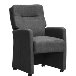 Eetkamerstoel Daniel - stof - antraciet