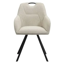 Eetkamerstoel Jesse met armleuning - bouclé - zand