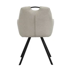 Eetkamerstoel Jesse met armleuning - bouclé - zand