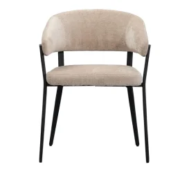 Eetkamerstoel Liv - stof - caramel