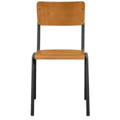 Eetkamerstoel Oscar - hout - bruin/zwart